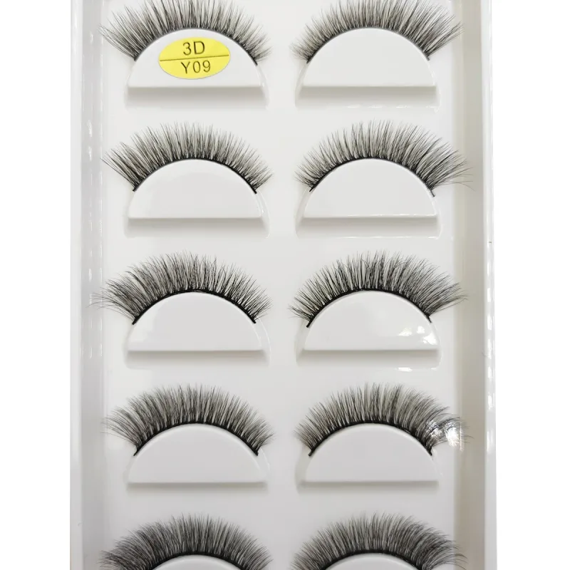 5 pares de pestañas postizas de visón 3D naturales suaves y esponjosas pestañas postizas de ojos maquillaje pestañas belleza gato Cilios 9 estilos — image 11