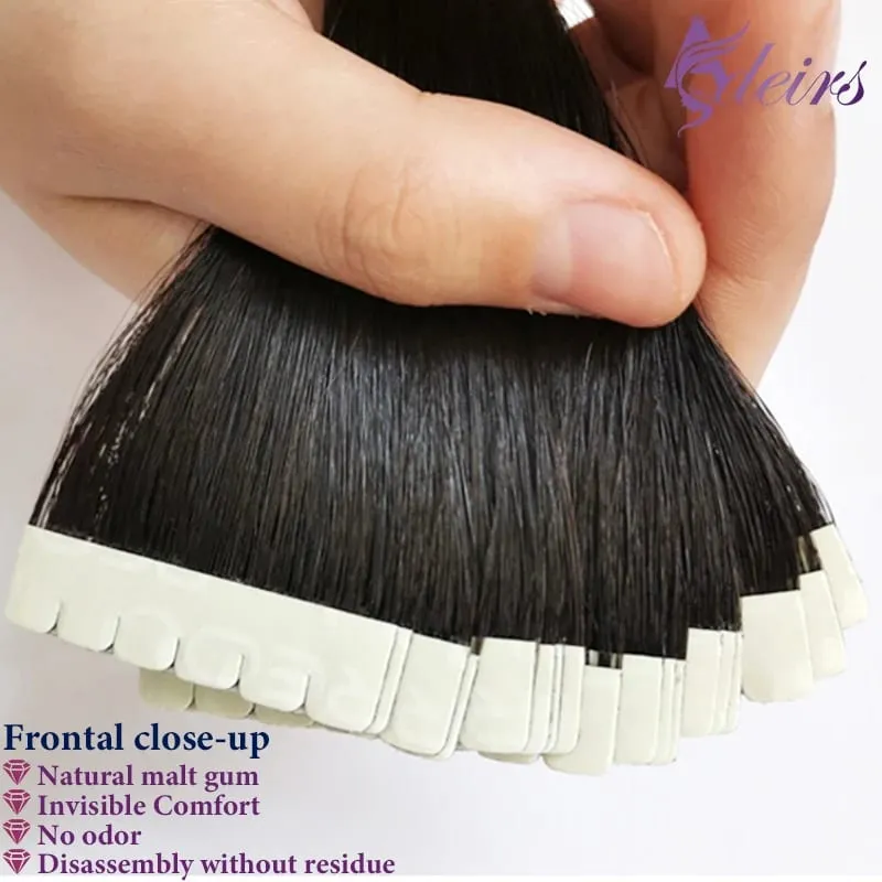 Mini Tape In Hair Extensions Really Human Hair Extensions Black Brown Blonde Invisible Tape In Straight 16"-26" For Salon