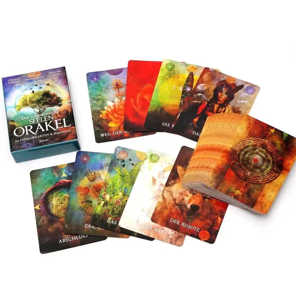 German 78pcs Das Schamanische Seelen Orakel Tarot Deck Prophecy Divination Comics Tarot Cards Family Party Board Game Toy — image 2