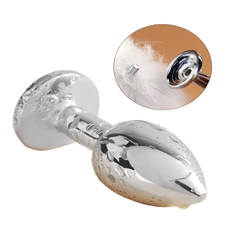 200cm Detachable Metal Butt Plug Fox Tail Cosplay Toys with Fetish Cosplay Fancy Dress Accessory for Couple BDSM Sex Flirt Prop — image 5