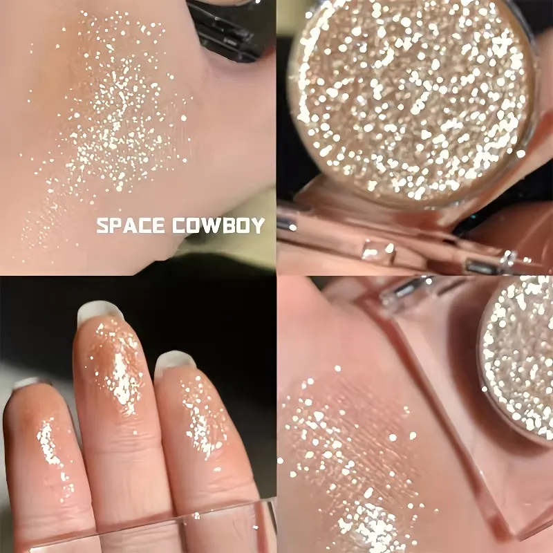Long-Lasting Glitter Eyeshadow - Radiant High Shine Finish Instant Highlighting Effect Sparkling Powder Eye Makeup for Parties — image 2