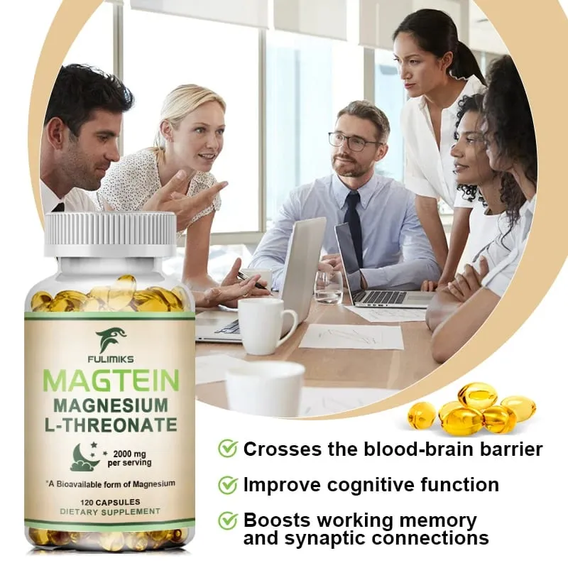 Magnesium L-Threonate Supplement with Magtein Supports Short & Long-Term Memory Cognitive Health Focus Bone & Joint Health — image 3