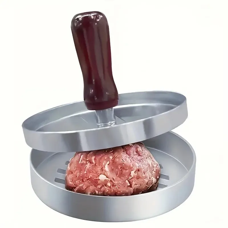 1PC Non-stick Burger Druk Patty Maker Metalen Hamburger Mal voor Rundvlees Kaas Veggie Burger Maken Geschikt voor BBQ Grill Koken — image 2