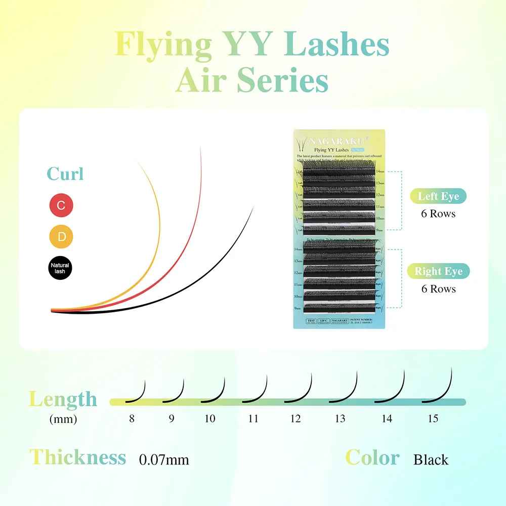 บิน YY Fox Eye Lashes Y รูปร่างขนตานุ่มธรรมชาติ Premade ปริมาณแฟน Bundle ขนตาแต่งหน้า — image 4