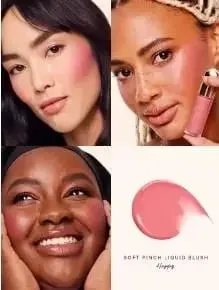 Raro set per il trucco di bellezza Punti salienti liquidi Rimane umido e non si secca Blush Crema Lustrous Moist Nature Liquid Blush