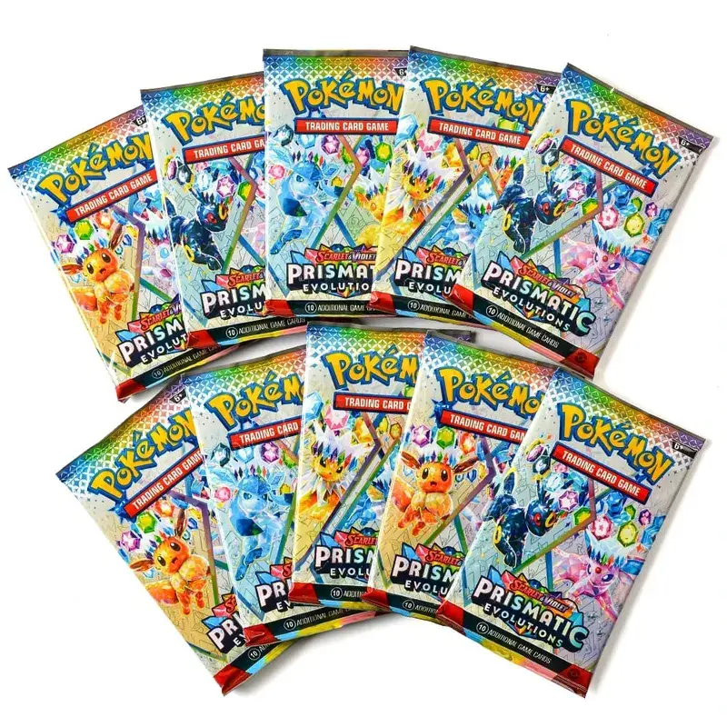 360Pcs English Pokémon TCG: Prismatic Evolutions Scarlet Violet Box Pokémon trade card 36 Pack Box gift