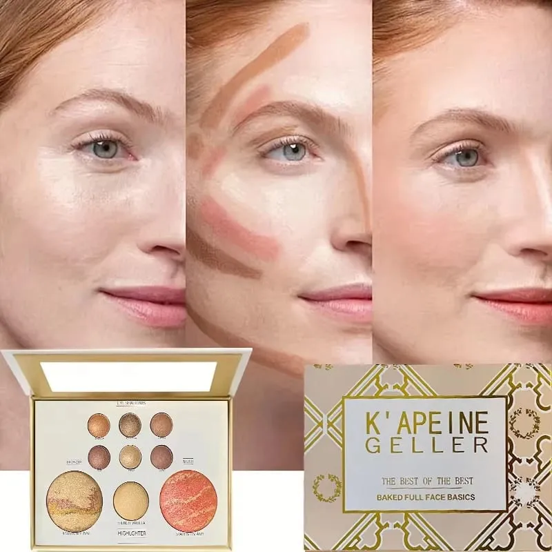 Tuscan Dreams Holiday Baked Starter Kit (4PC)-- Full Face Makeup Palette Foundation na may Limited Edition Brushes