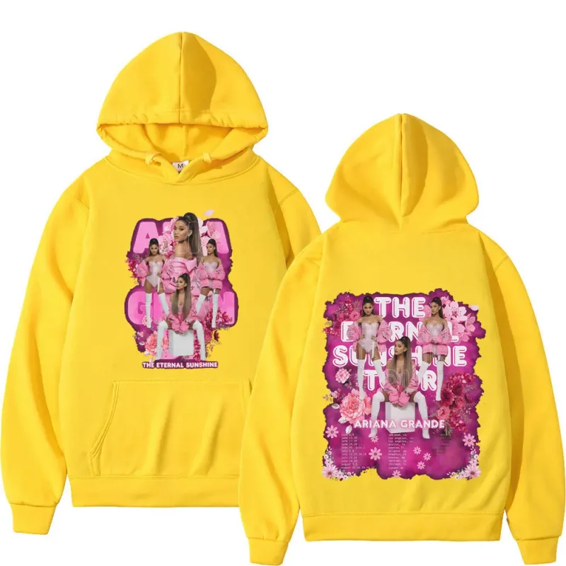 Singer Ariana Grande Tour 2026 Graphic Hoodie Men Women Fashion Pullover Long Sleeves Loose Casual Oversized Fleece Sweatshirts — image 12