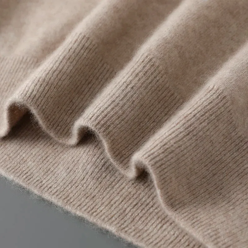 DjzDsm Autumn Winter Men's Sweater 100% Merino Wool Thick Hooded Pullover Soft Knitwear Casual Comfort Wool Clothing Tops — image 8