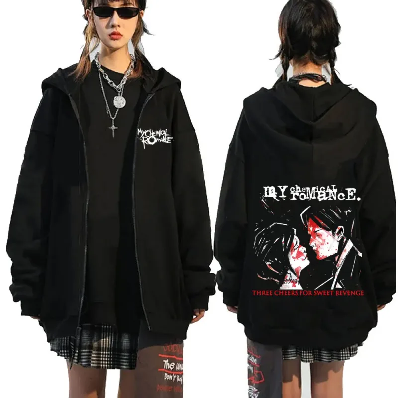 Rock Band My Chemical Romance Mcr Dead Zipper Hoodie Black Parade Punk Emo Zip Up Sweatshirt Men Fashion Vintage Hip Hop Hoodies — image 2