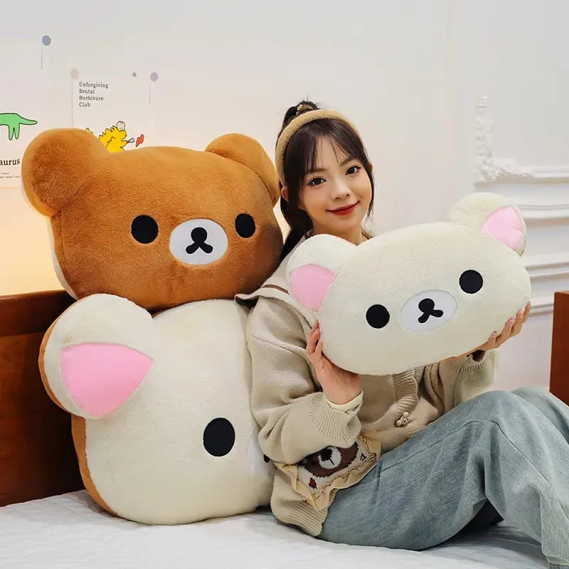 Best-Selling 40cm Kawaii Rilakkuma Plush Warm Hand Pillow Cartoon Bear Peluche Stuffed Toy Room Decorations Popular Gift — image 5