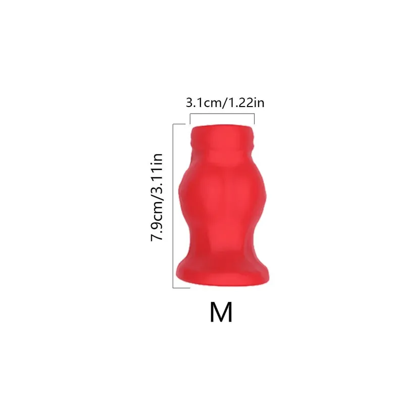 Yumuşak Silikon Içi Boş Anal Plug Tünel Butt Plug Günlük Giyim Flared Taban Lavman Dilatör Erkekler Kadınlar için Anal Eğitmen Seks Oyuncak S/M/L