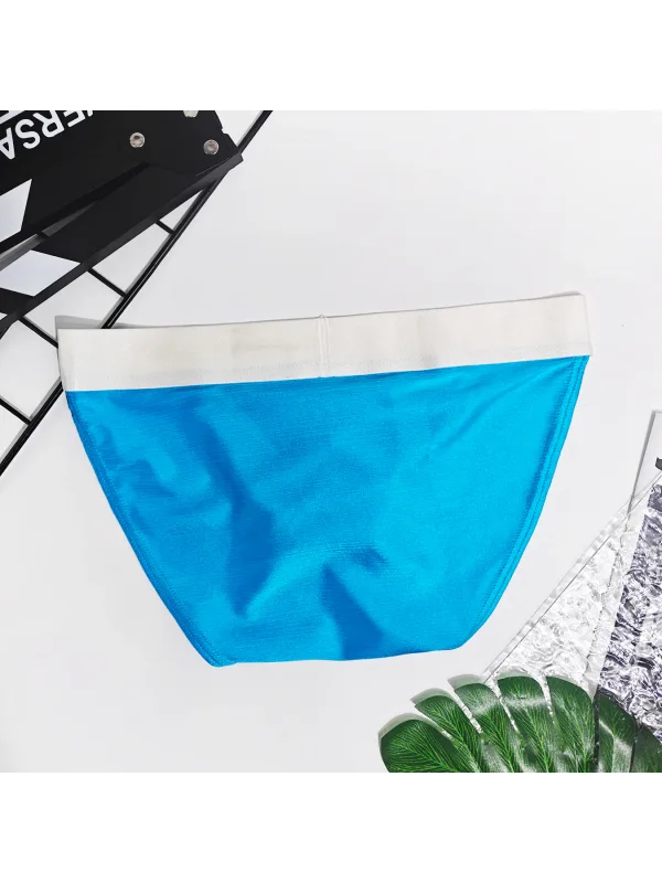 Men's Solid-Color Low-Waist Triangle Underwear Breathable Sexy Bottom Pants Trendy 1-Piece Set Mature Style Promotional Price — image 35