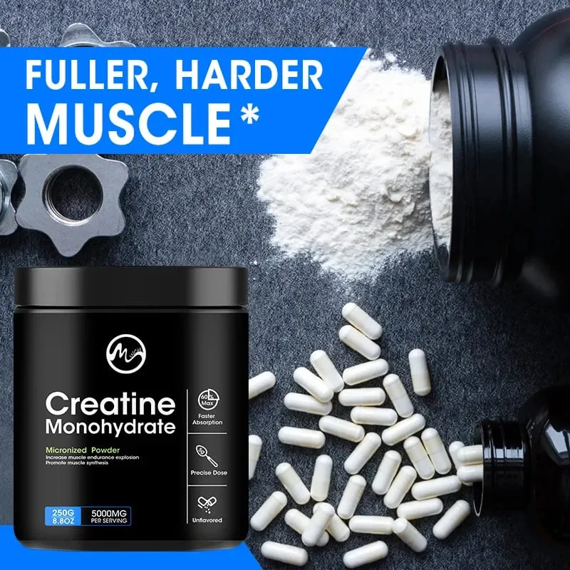 Proteínas de soro de desempenho energético de monohidrato de creatina para recuperação de massa muscular suplemento nutricional adulto amigável