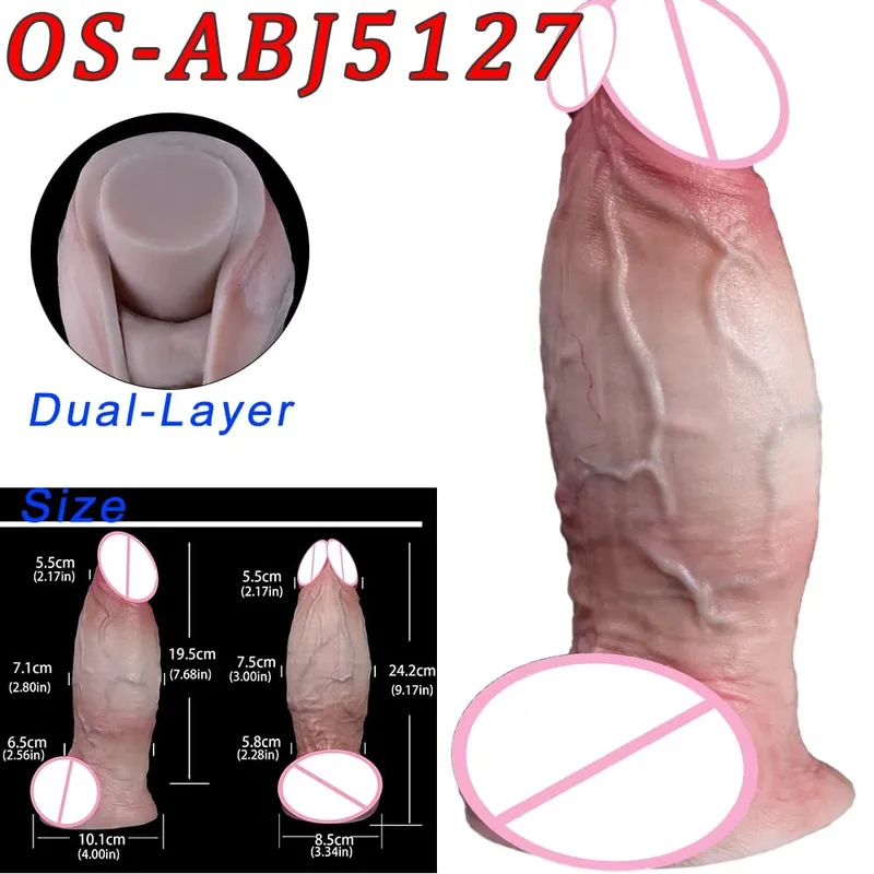 47 cm Realistische Lange Dildos Doppel Kopf Anal Vaginal Stimulator Sex Spielzeug Mit Sauger Für Lesbische Paare Homosexuell Männer erwachsene Werkzeuge