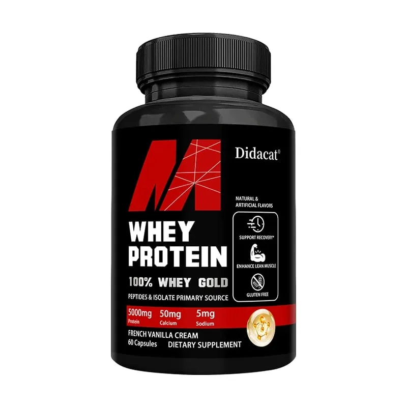 Didacat Whey Protein Concentrate with 5000mg Protein Gluten Free & Non-GMO Boost Immunity and Support Post-exercise Recovery