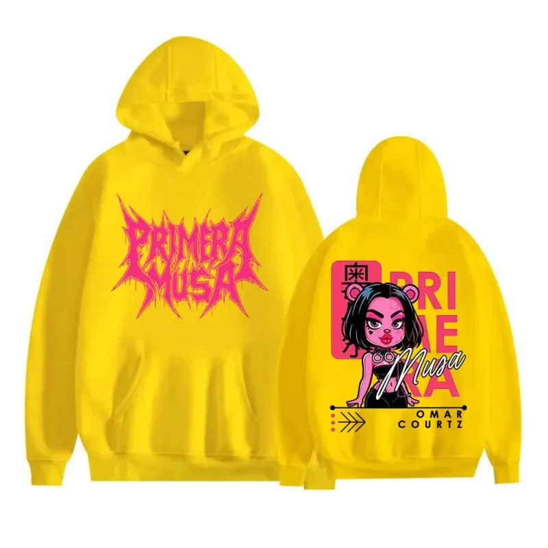 Omar Courtz Primera Musa 2025 World Tour Hoodies Men Women Vintage Hip Hop Streetwear Sweatshirts High Quality Fleece Pullovers — image 12