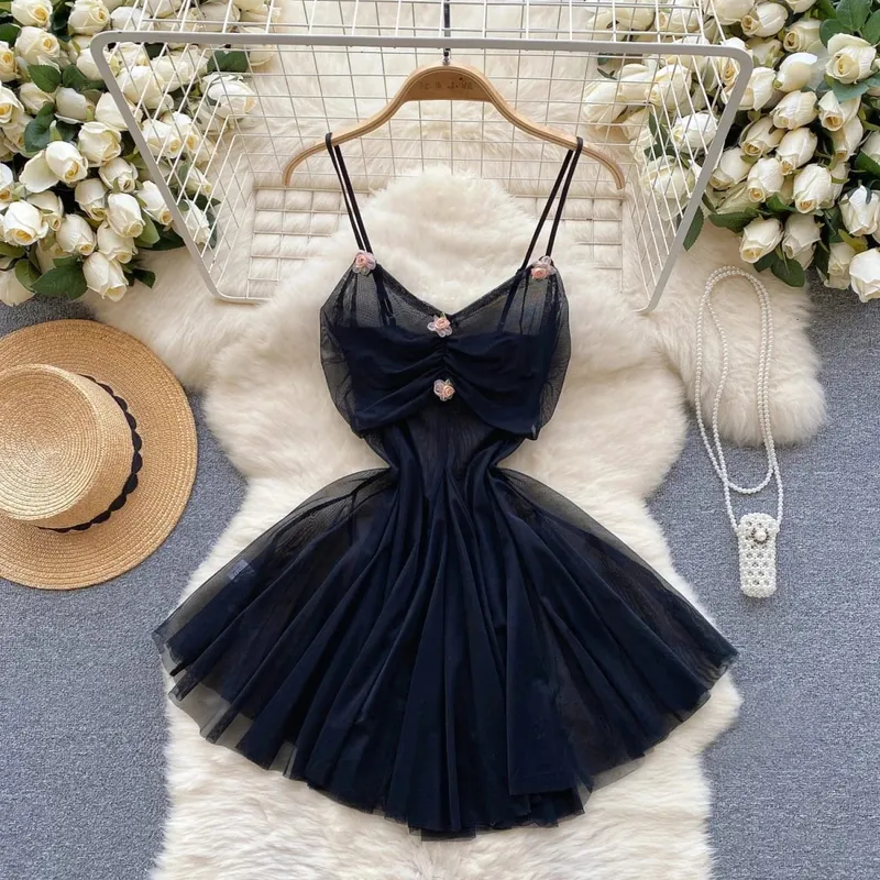 Woman Plus Size Sexy V-Neck Strap Dress Lace Trim Slim Short Dress Women Fashion Comfortable Dress Party Hotsweet — image 27