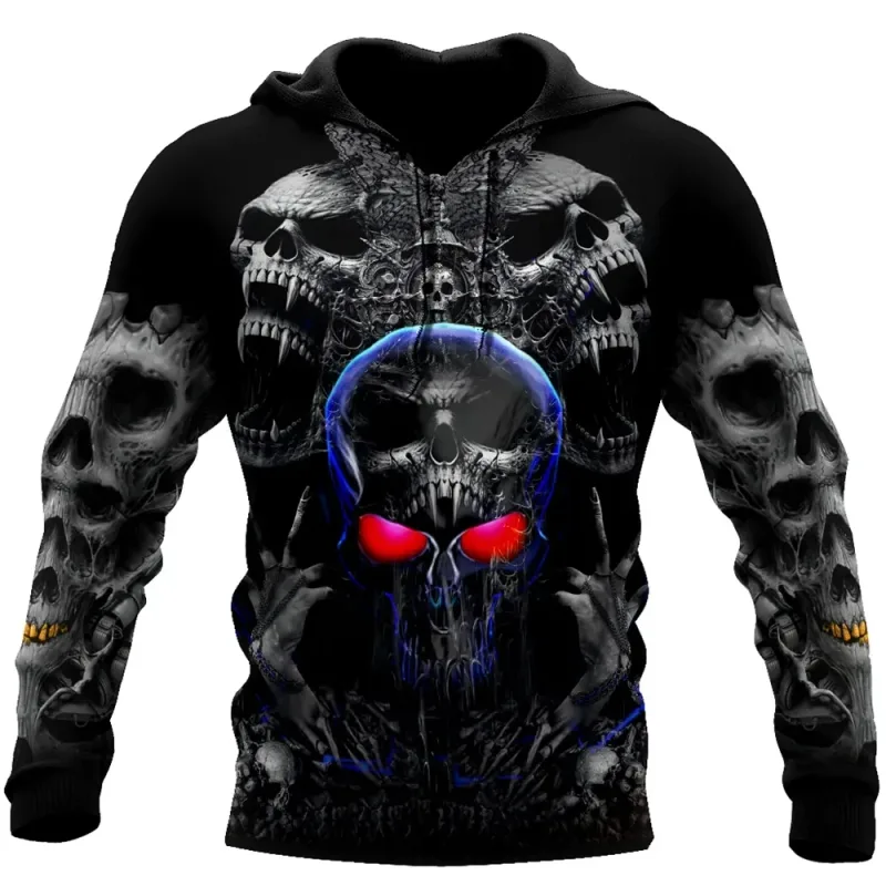 Vintage Skull 3D Print Hoodie Men/Women Casual Fashion Hoodies 2026 Pullover Sweatshirts Oversized Unisex Men Coat — image 17