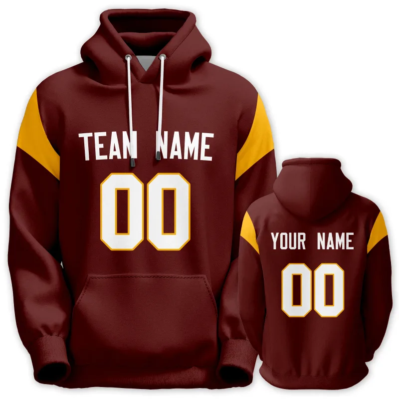 Men's Custom Football Hoodie Personalized Printed Team Name Number Sweatshirt Game Day Pullover Gift — image 15