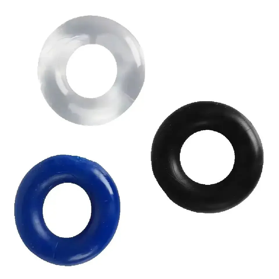 Cock Rings 3PCS Stretchy Stay Hard Beaded Lock Durable Silicone Penis Ring Sex Toys for Men Delay Ejaculation Scrotum Lock Ring — image 5
