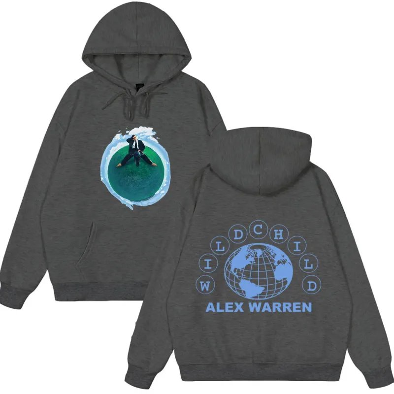 Alex Warren Album Wild child tour 2026 Merch hoodie Men Women Fashion pullover Long sleeves Loose Casual Vintage sweatshirts — image 7