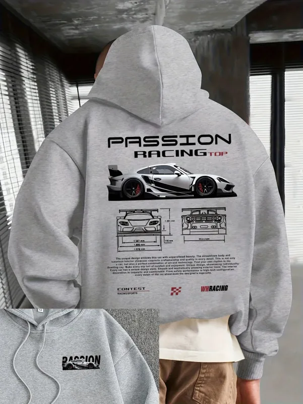 Men's casual hoodie alphabet print loose fit - Bahrain streetwear 22ss men clothing hoodies hoodie men one piece haikyuu — image 10