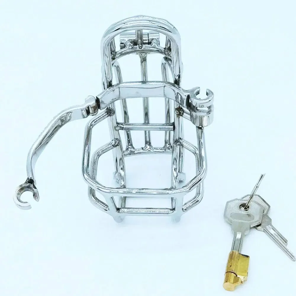 2026 NEW Newest Design Male Chastity Device Stainless Steel PA Puncture Cock Cage Bdsm Sex Toys For Men Penis Lock Cock Ring Toy — image 5