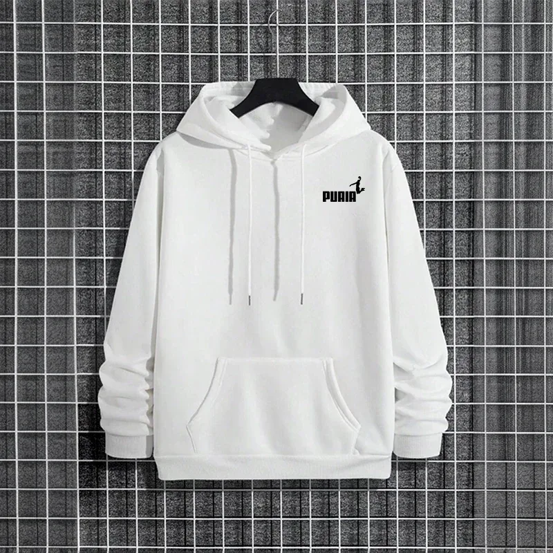 Autumn Winter Male Urban Causal Fashion Sporty Pullover 2026 New Arrival Men's Hoodies High Quality Pure Color Hooded Sweatshirt — image 4