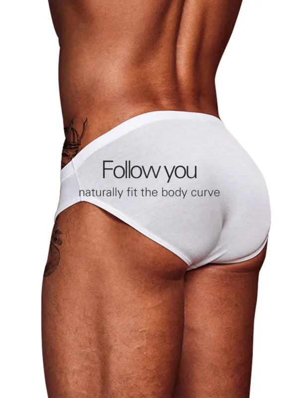 Men's Modal Ultra Thin Bare Feel Briefs, Low Rise High Elastic Breathable 3D Convex Pouch Underwear — image 2