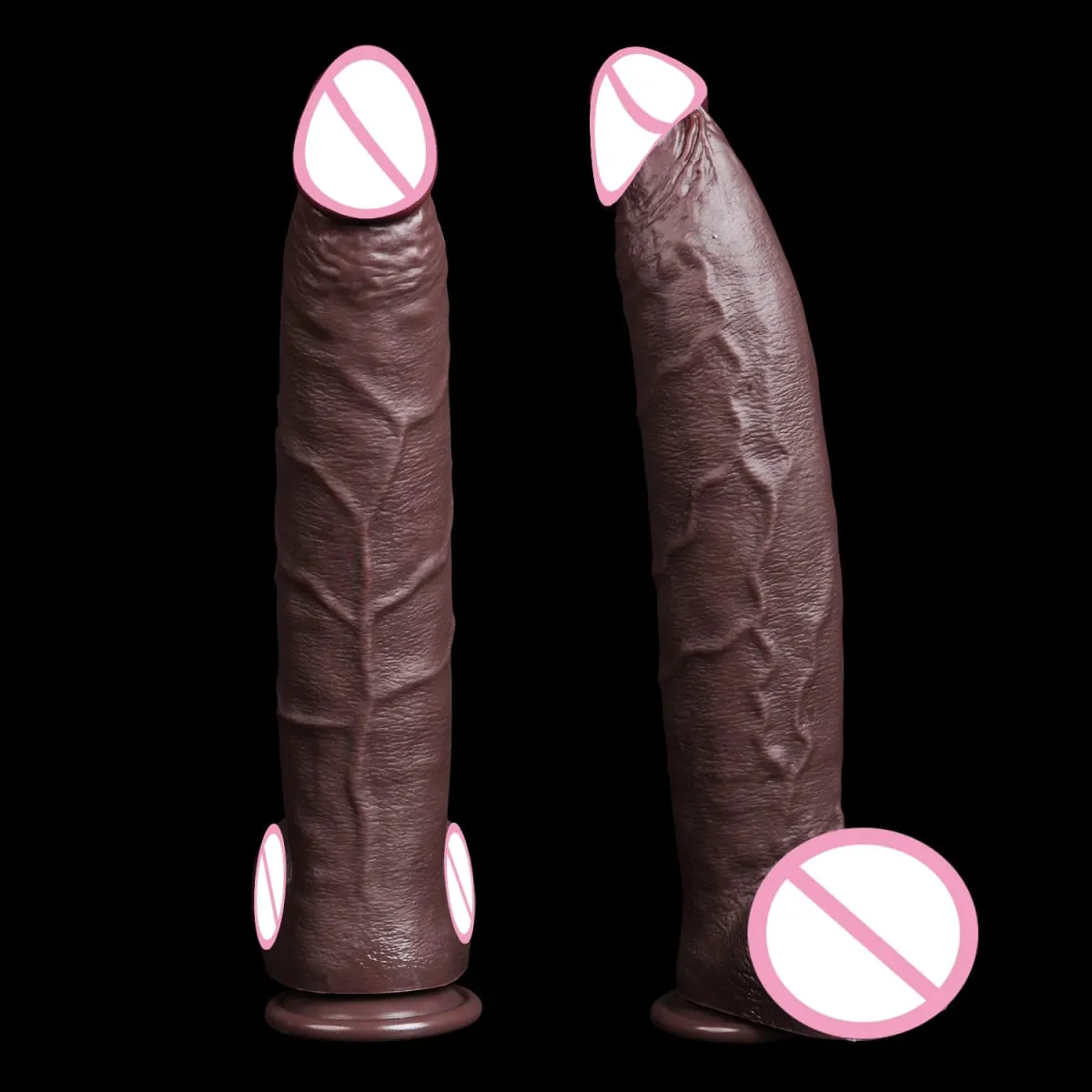 Huge Black Dildos Adult Sex Toys for Women Realistic Dildo Double Layered Liquid Silicone Thick Penis Woman Masturbation Penis — image 1
