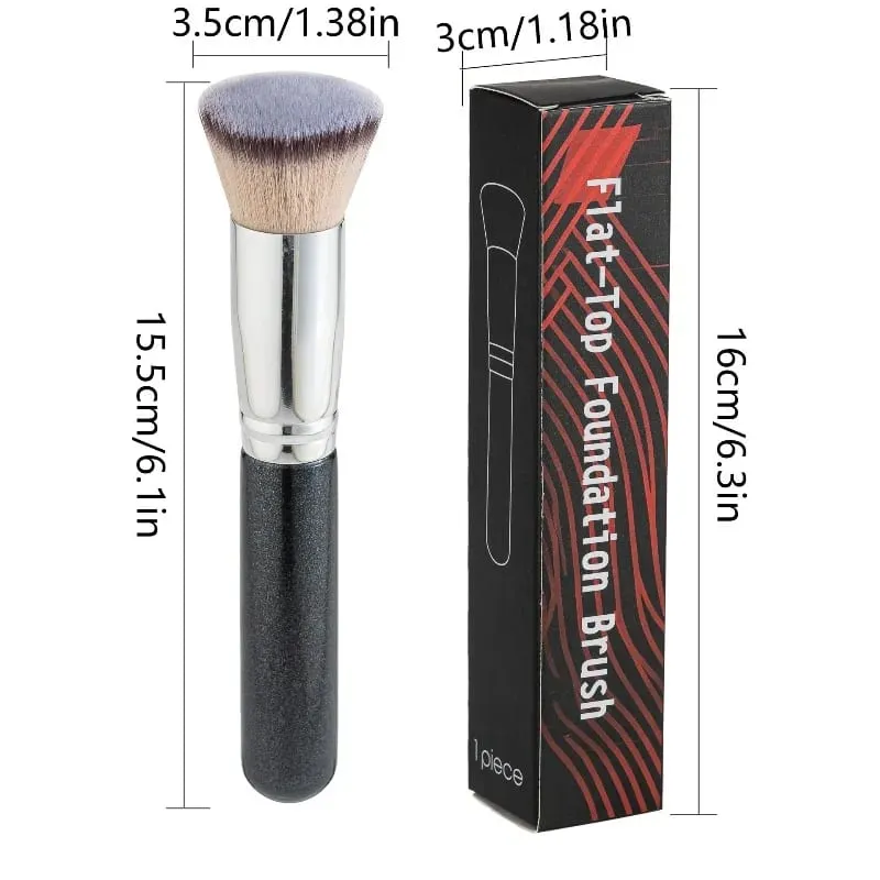 Flat Top Foundation Brush Dense Synthetic Bristles Makeup Brush for Liquid Cream Powder Foundation Blending Flawless Finish