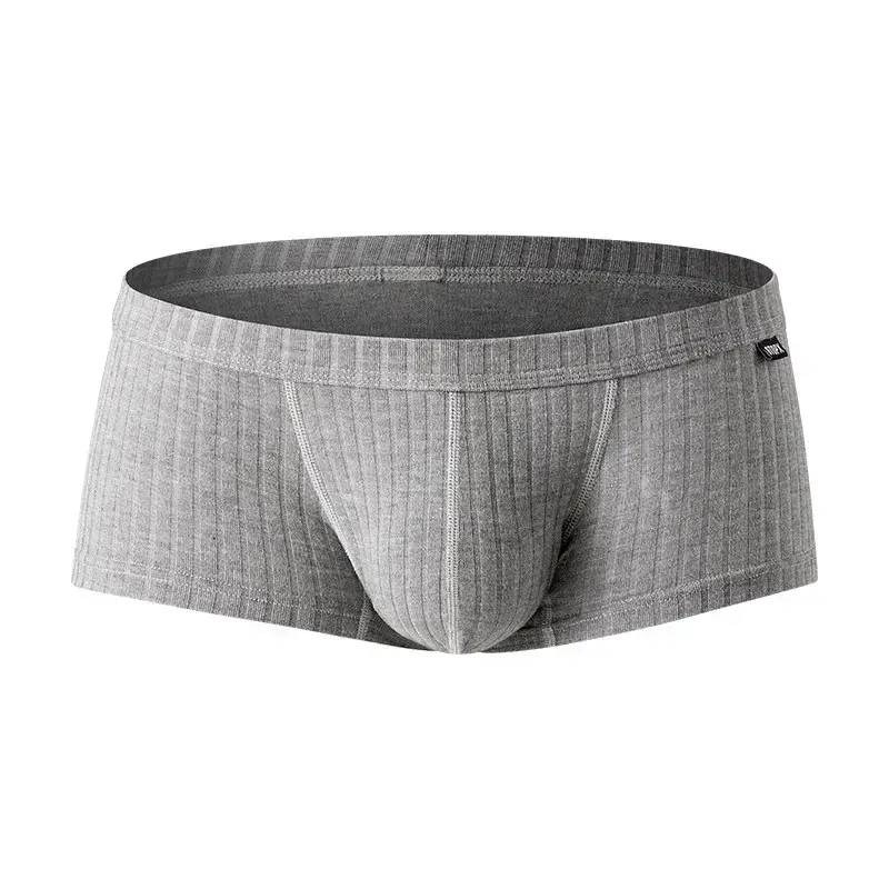 6Pack Mens Underwear Low Rise Boxer Briefs Single Layer U Convex Pouch Underpants Breathable Boxers Pack for Men