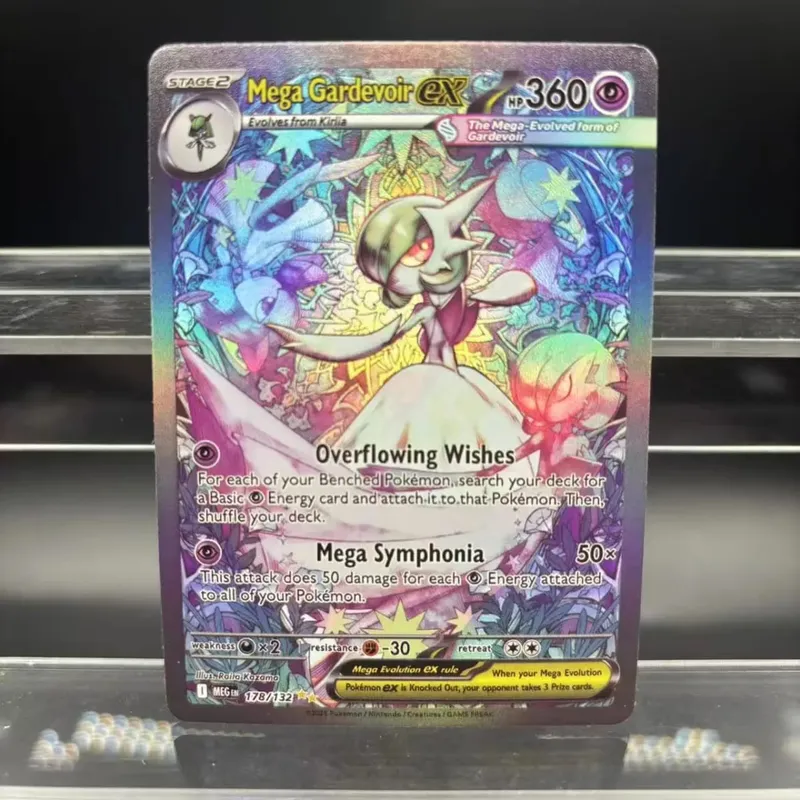 DIY Collection Cards EN Mega Symphonia Mega Brave Gardevoir Lucario Self Made Single Card Classic Game Anime Card Gift Toy — image 3
