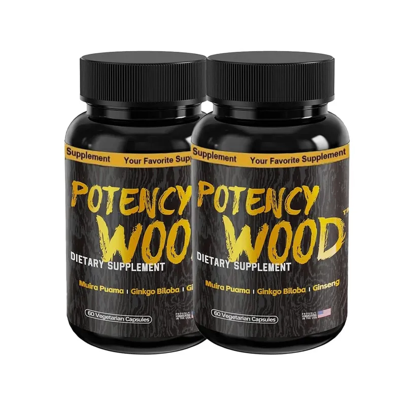 Potency Wood Vitality Boost Capsules - Energy Libido Focus Supplement - Ginseng Ashwagandha Herbal Supplements 60 Capsules — image 8