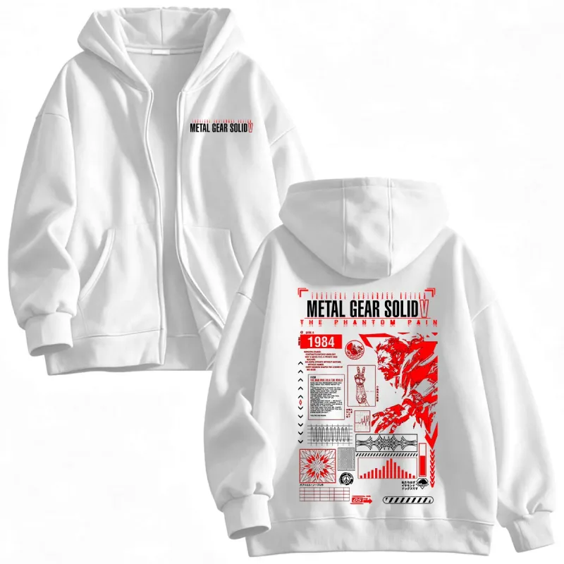MGS5 Metal Gear Solid V The Phantom Pain Venom Snake Zipper Hoodies Men's Women Zip Up Hooded Sweatshirts Jackets Coats — image 9