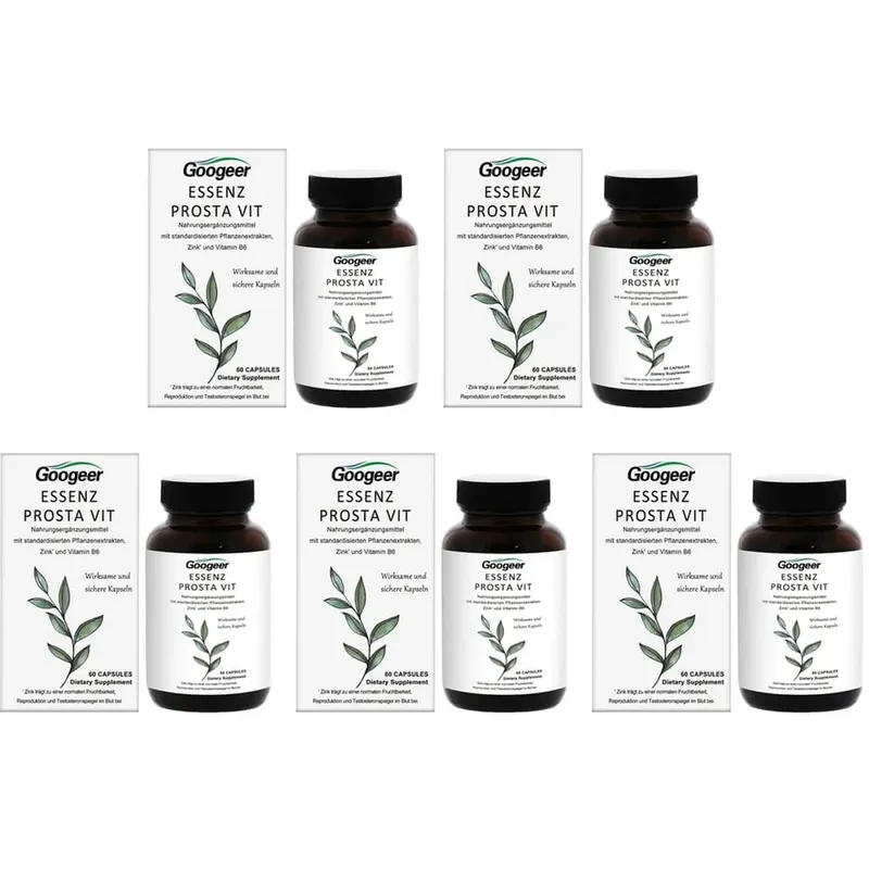 Googeer Prosta Vit Essenz Capsules for Men Bladder & Urinary Tract Health Support with Zinc Vitamin B6 Saw Palmetto 60 Count — image 12