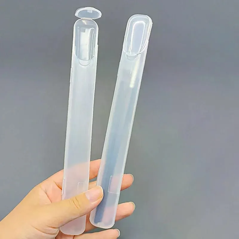 1PCS Portable Transparent Makeup Brush Storage Box With Cover Eyebrow Pencil Makeup Brushes Organizer Chopstick Case Beauty Tool