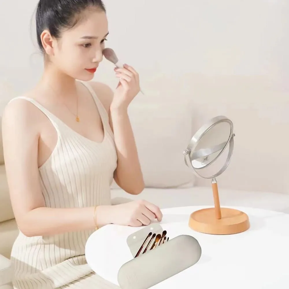 1 PC 실리콘 메이크업 브러쉬 소프트 휴대용 화장품 페이스 브러쉬 대용량 메이크업 브러쉬 가방 빨 수있는 메이크업 파우치 홀더 케이스 — image 3