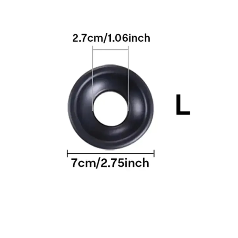【S】Black Penis Enlargement Ring Sleeve Male Sex Toy Accessory Compatible with Vacuum Pump And Extender for Enhanced Performance
