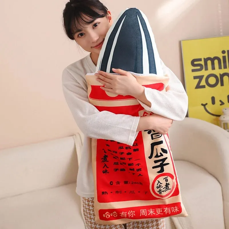 Novo tamanho gigante simulação saco chinês de sementes de melão brinquedos de pelúcia macio calmante travesseiro colchão para crianças família brinquedos engraçados para crianças — image 3