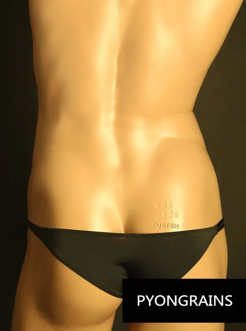 Férfi Állítható Fém O-gyűrű Dupla vékony pántos Bikini Alsónadrág Alacsony emelkedés Selymes Ice Silk 3D U Konvex Tasak Szexi Férfi Fehérnemű
