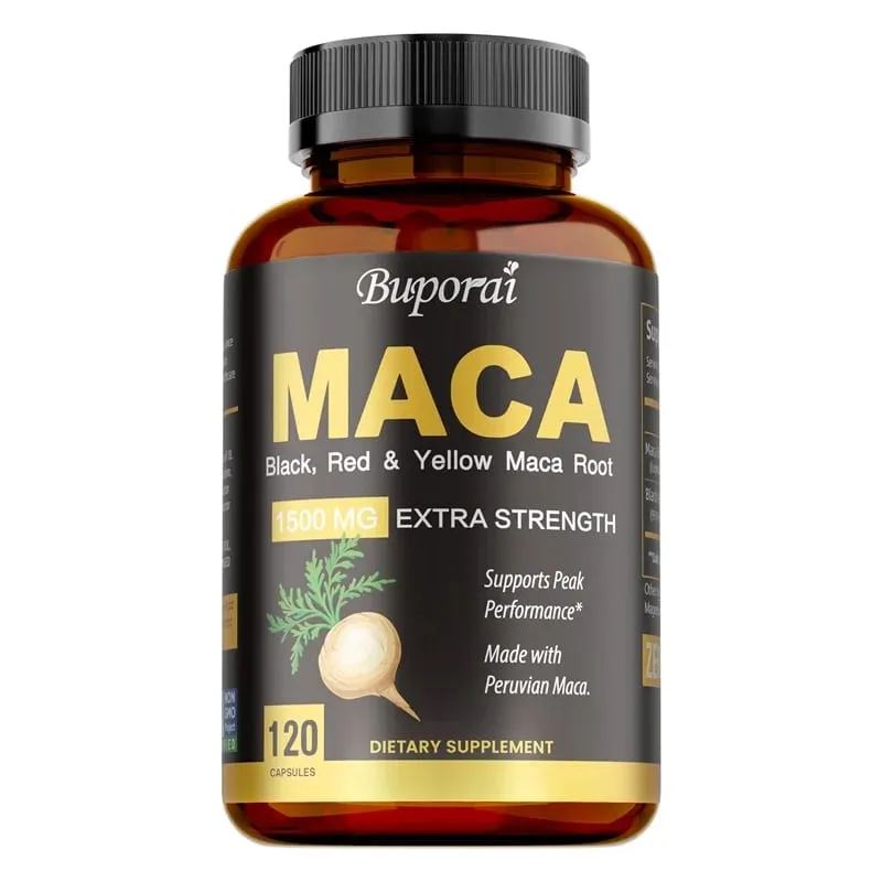 Maca Capsules - Reduce Fatigue Hormone Balance Regulate Mood Improve Athletic Performance Increases Energy and Endurance