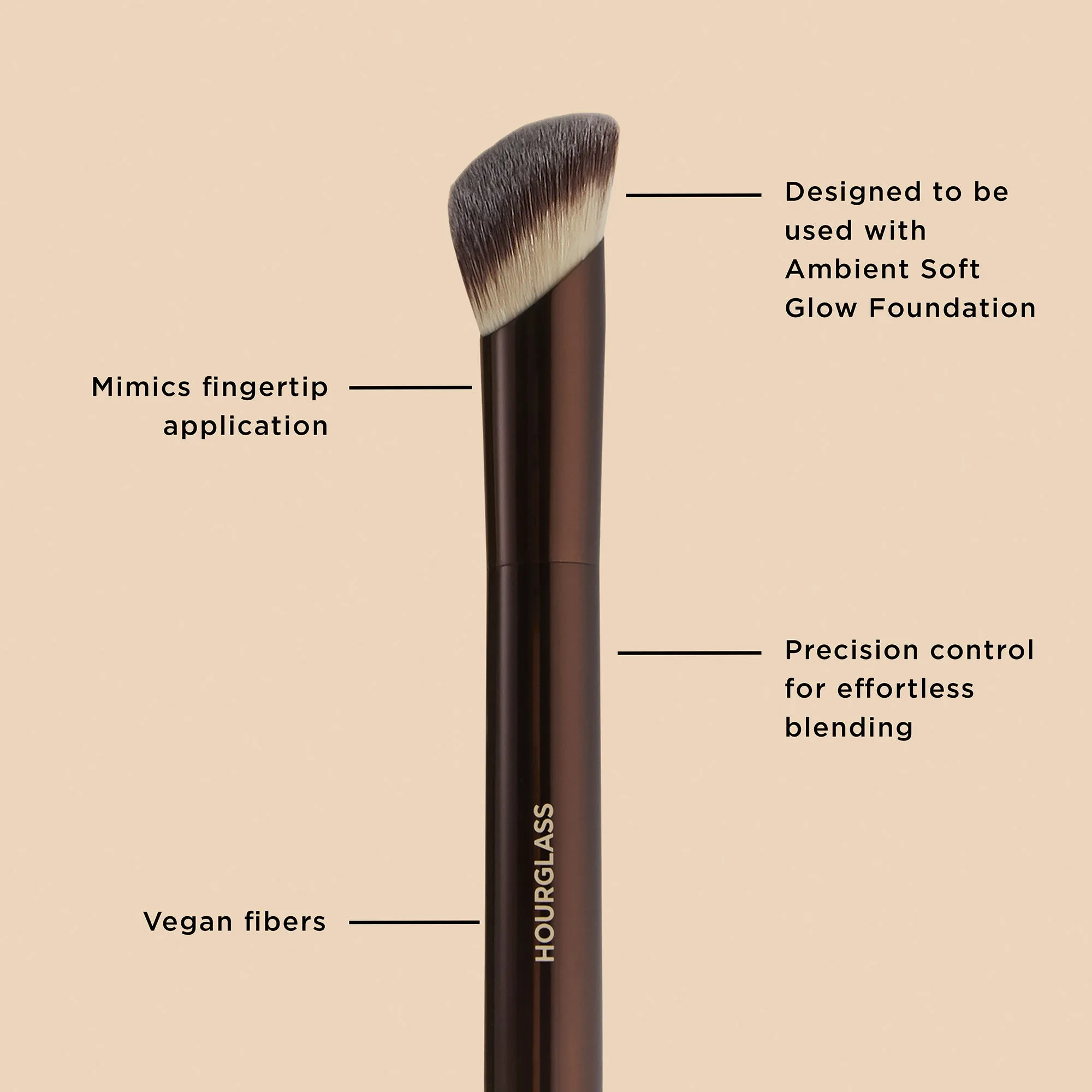 Ensemble de pinceaux de teint ambiant sablier 2 pièces Kit de pinceaux de maquillage correcteur de fond de teint doux pour une finition sans couture — image 2