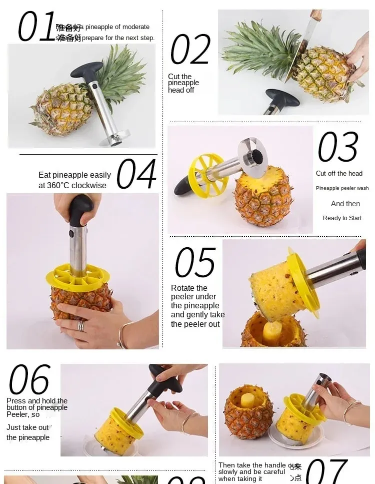 Pineapple Slicer Peeler Cutter Parer Knife Stainless Steel Kitchen Fruit Tools Cooking Tools kitchen accessories kitchen gadgets — image 8
