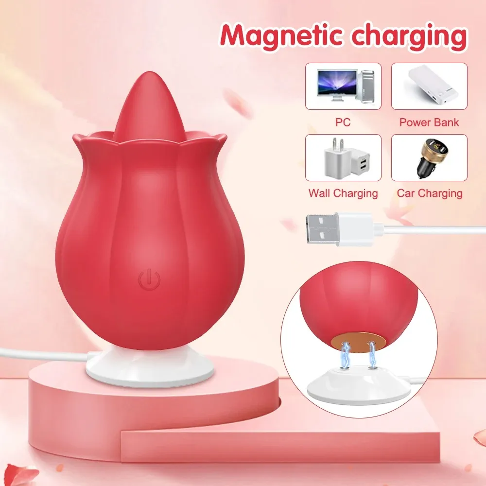 Tongue Licking Vibrator for Women Powerful G Spot Nipples Massager Swing Oral Clitoris Stimulator Adult Goods Sex Toys — image 5