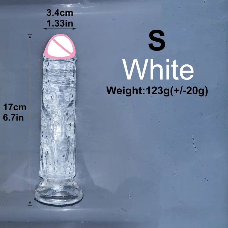Ucuz 5 Renk Küçük Şeffaf Yapay Penis Vantuz Jöle Dick Kadın Erotik Anal Seks Oyuncakları Yumuşak Klitoris Vajinal Masturbators Penis — image 8