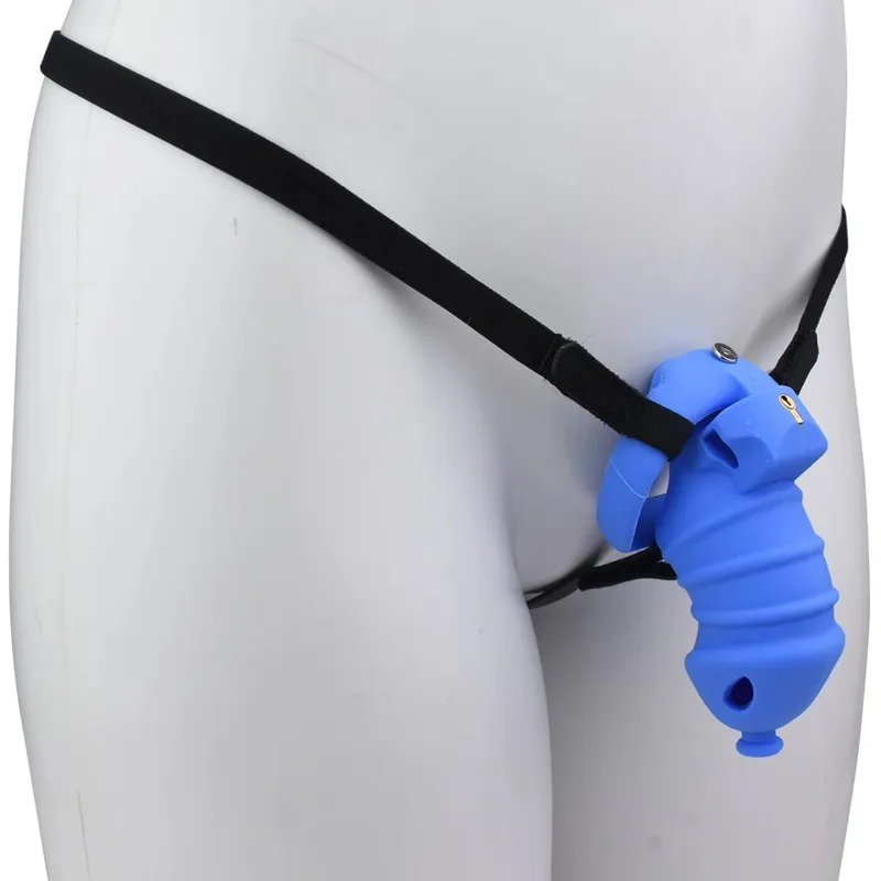 Silicone Penis Cage Male Dick Bondage Chastity Belt Dildo Lock For Cock Anti-Escape Sex Toys For Men Erotic Accessories
