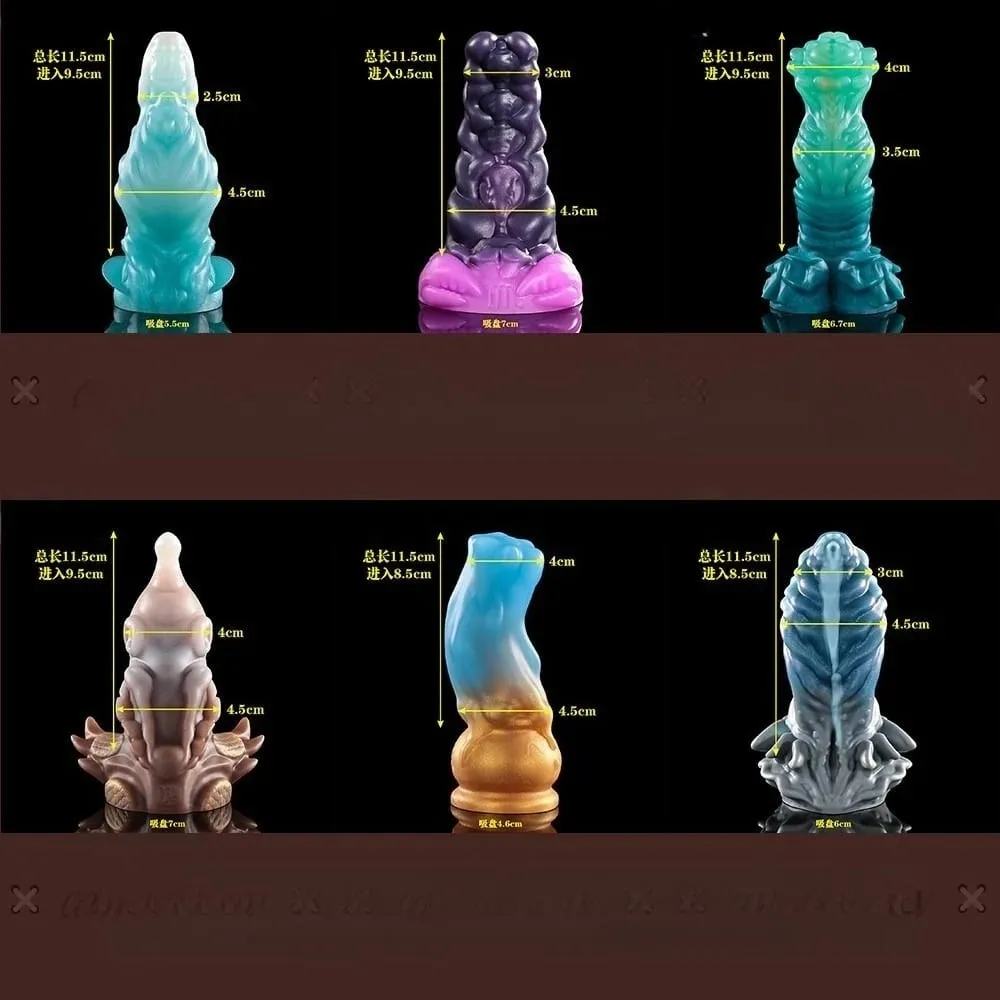 12 Zodiac Signs Series Alien-shaped Penis Realistic Dildo Vaginal Anal G-spot Stimulator with Suction Cup Orgasm Adult Sex Toys — image 3