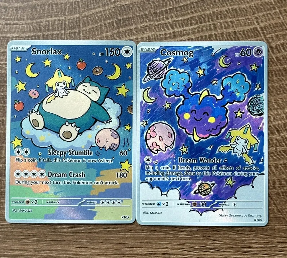 Pokemon PTCG Cards Jirachi Snorlax Cosmog Musharna Starry Dreamscape Roaming Style Collection Cards 5Pcs Pokemoncards Gift — image 4